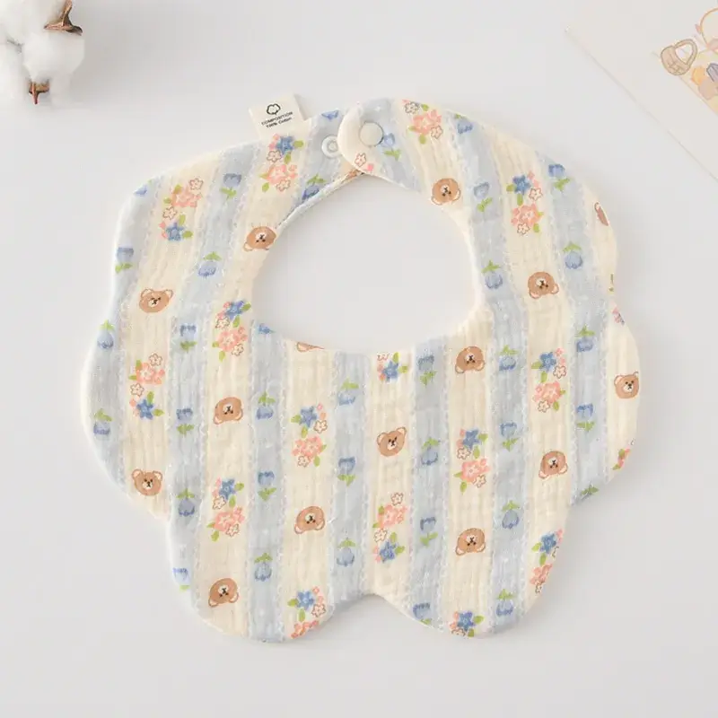 Pink Cotton Neonatal Spit Bag Baby Bib