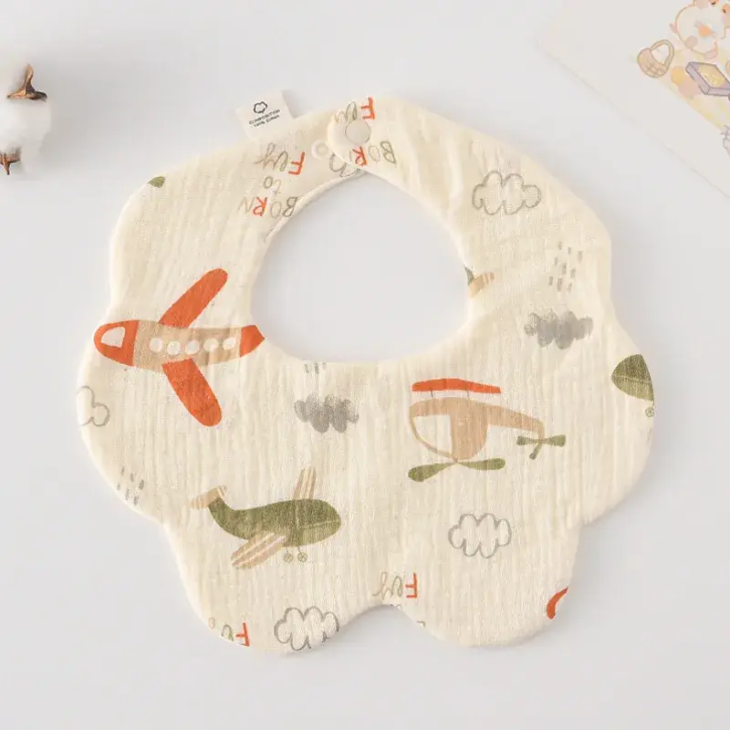 Pink Cotton Neonatal Spit Bag Baby Bib