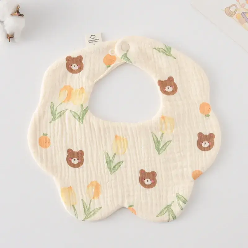 Pink Cotton Neonatal Spit Bag Baby Bib