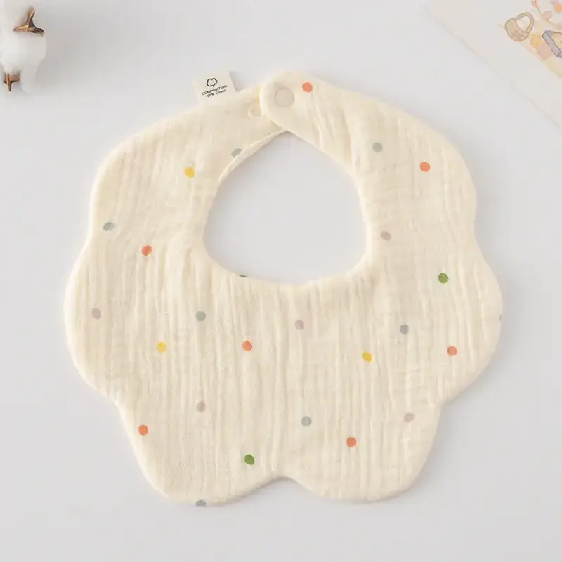 Pink Cotton Neonatal Spit Bag Baby Bib