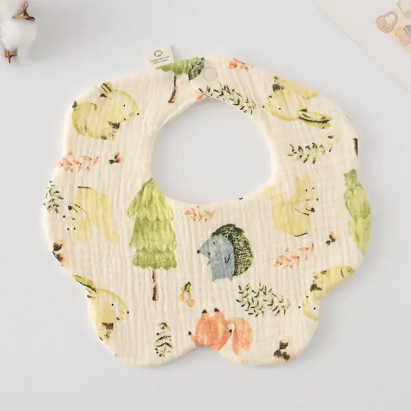 Pink Cotton Neonatal Spit Bag Baby Bib