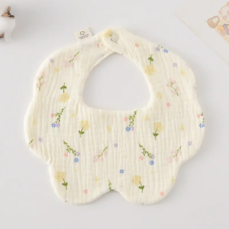 Pink Cotton Neonatal Spit Bag Baby Bib