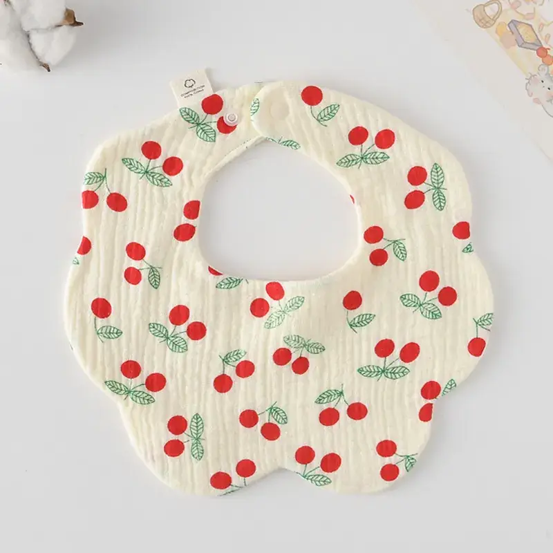 Pink Cotton Neonatal Spit Bag Baby Bib