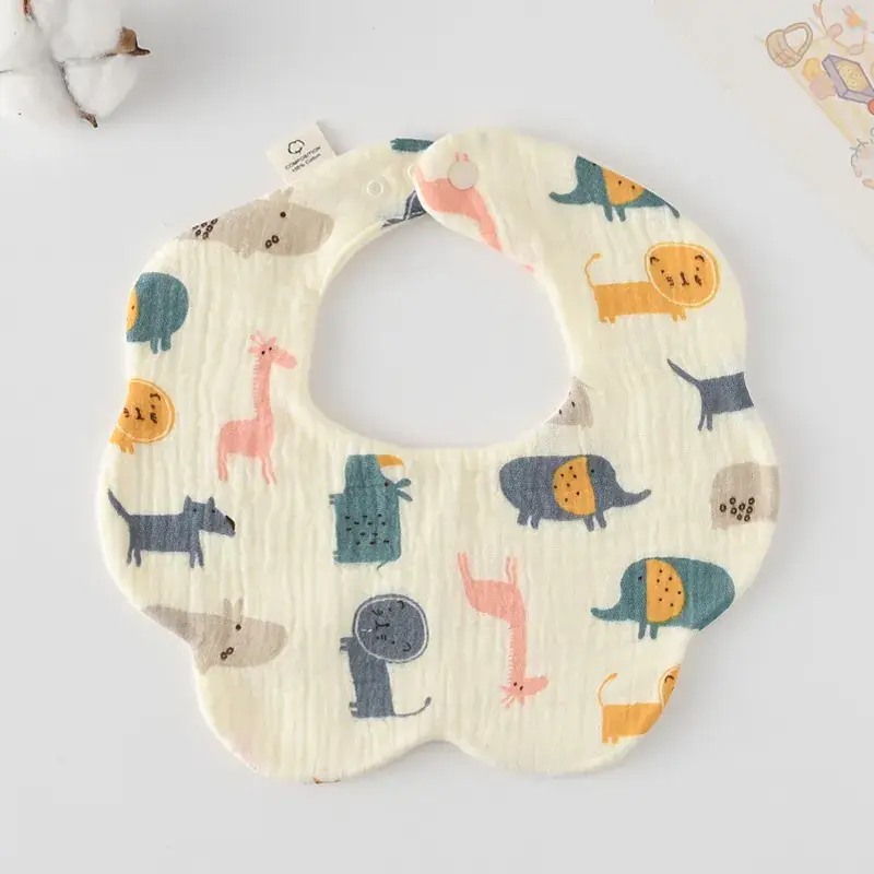 Pink Cotton Neonatal Spit Bag Baby Bib