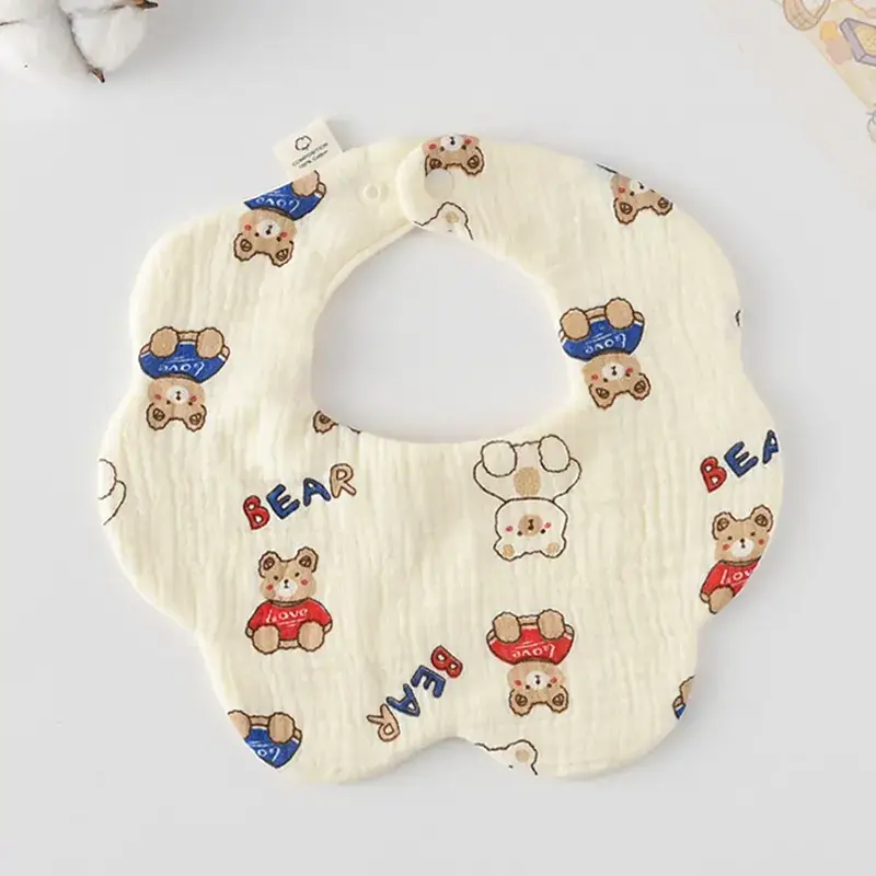 Pink Cotton Neonatal Spit Bag Baby Bib