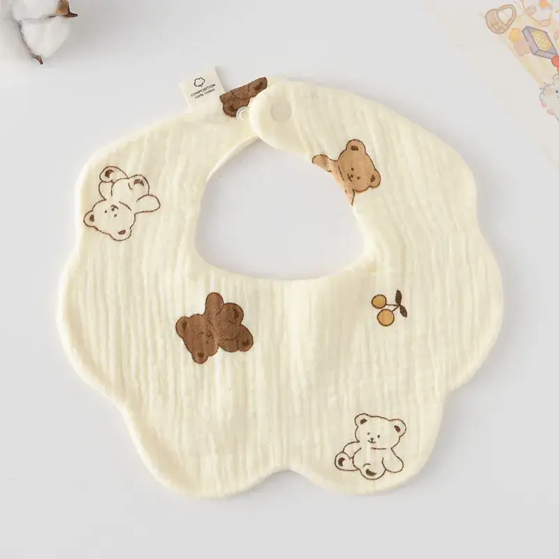 Pink Cotton Neonatal Spit Bag Baby Bib