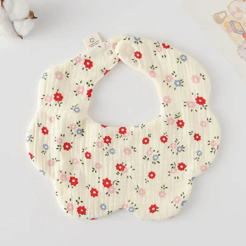 Pink Cotton Neonatal Spit Bag Baby Bib