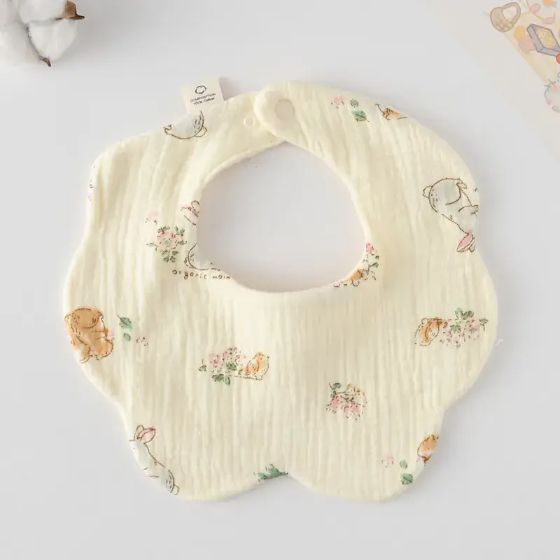Pink Cotton Neonatal Spit Bag Baby Bib