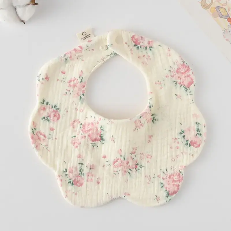 Pink Cotton Neonatal Spit Bag Baby Bib