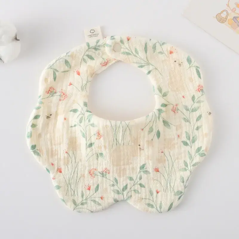 Pink Cotton Neonatal Spit Bag Baby Bib