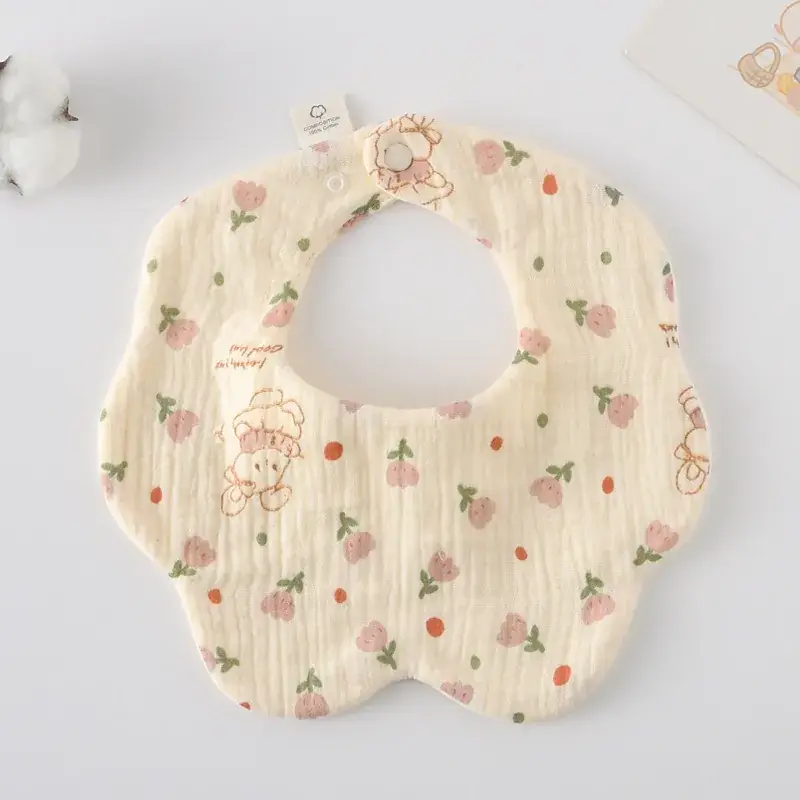 Pink Cotton Neonatal Spit Bag Baby Bib