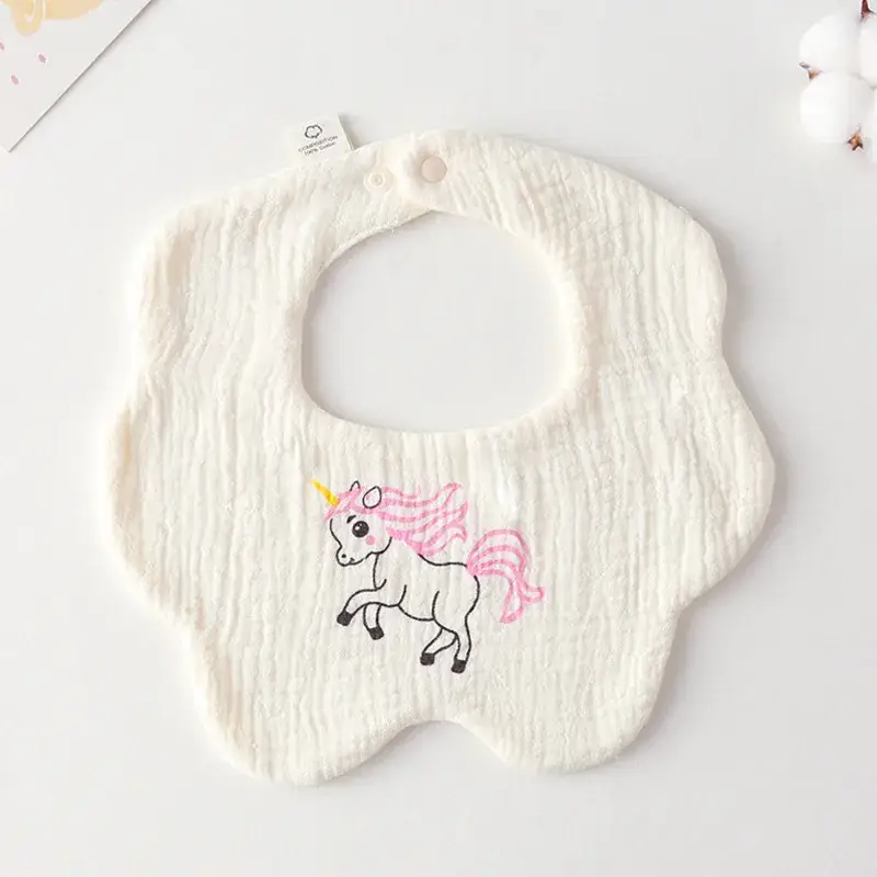 Pink Cotton Neonatal Spit Bag Baby Bib