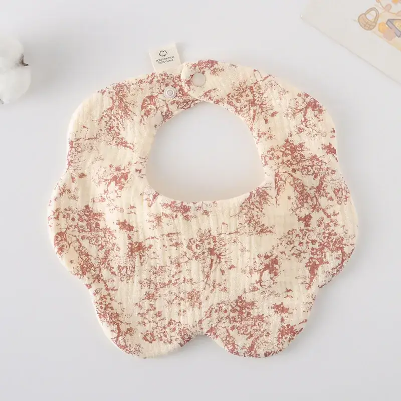 Pink Cotton Neonatal Spit Bag Baby Bib