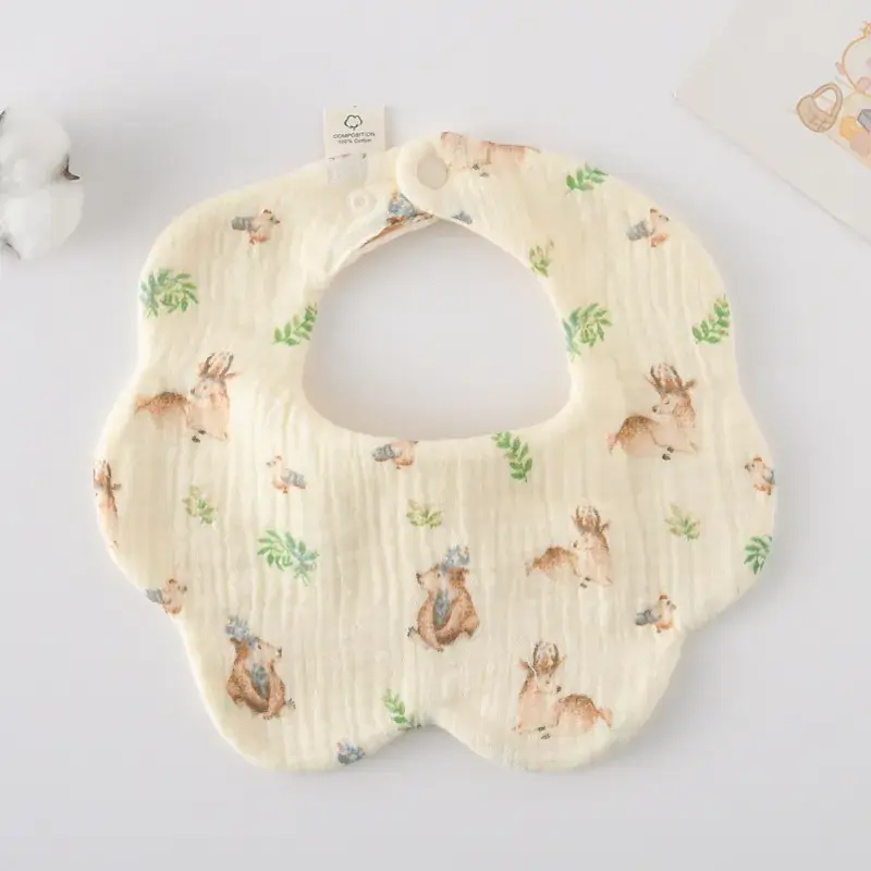 Pink Cotton Neonatal Spit Bag Baby Bib