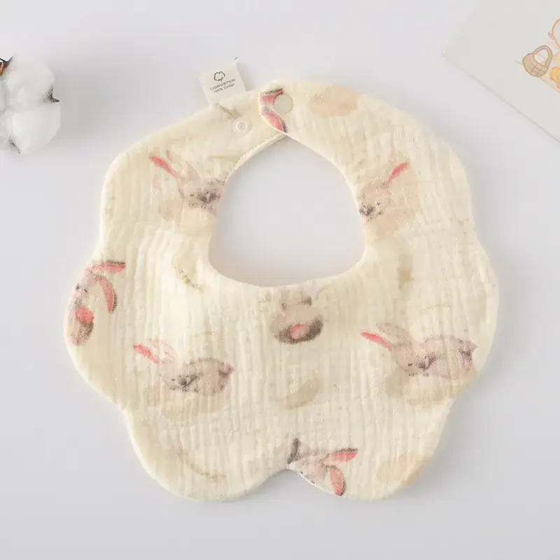 Pink Cotton Neonatal Spit Bag Baby Bib