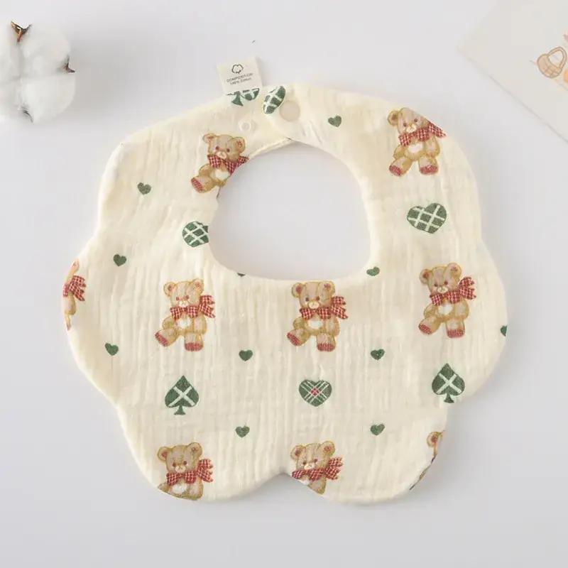 Pink Cotton Neonatal Spit Bag Baby Bib