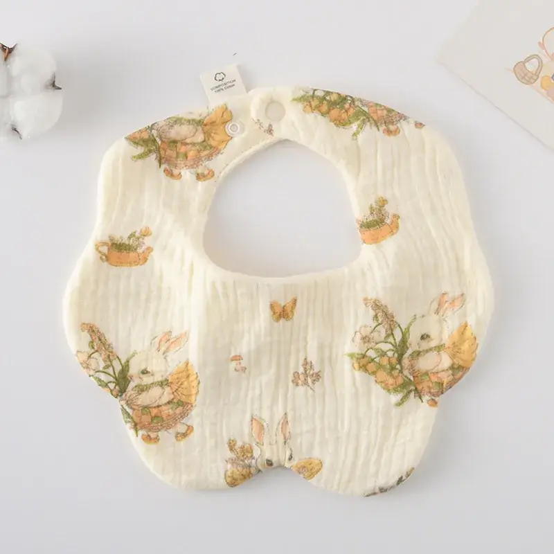 Pink Cotton Neonatal Spit Bag Baby Bib