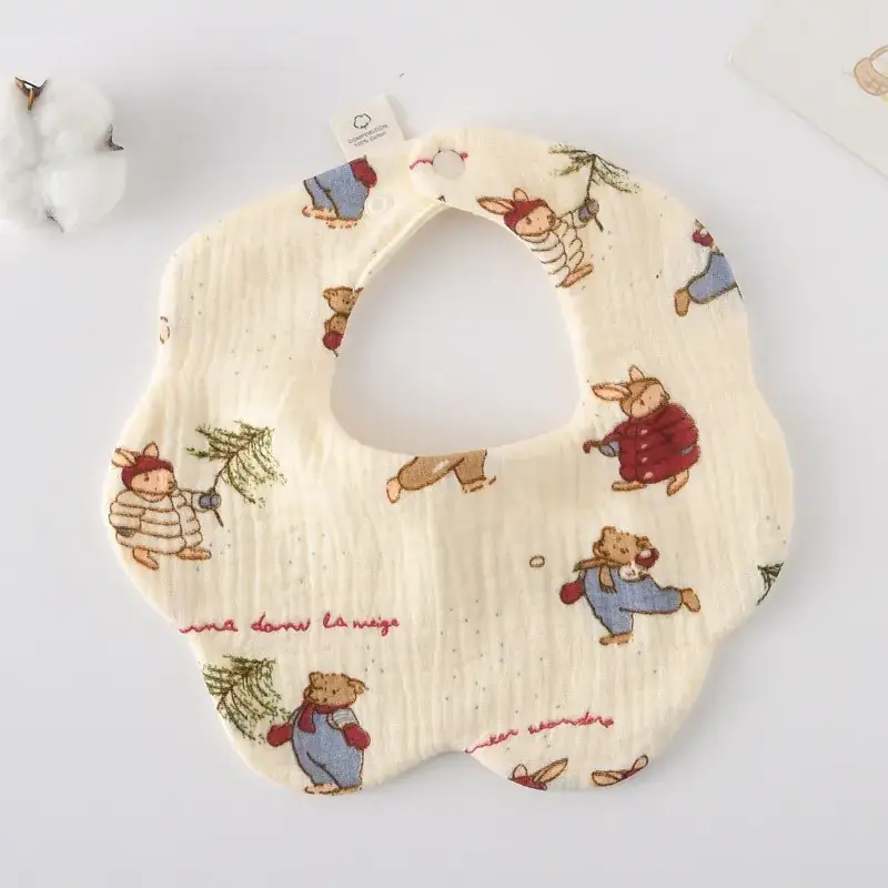Pink Cotton Neonatal Spit Bag Baby Bib