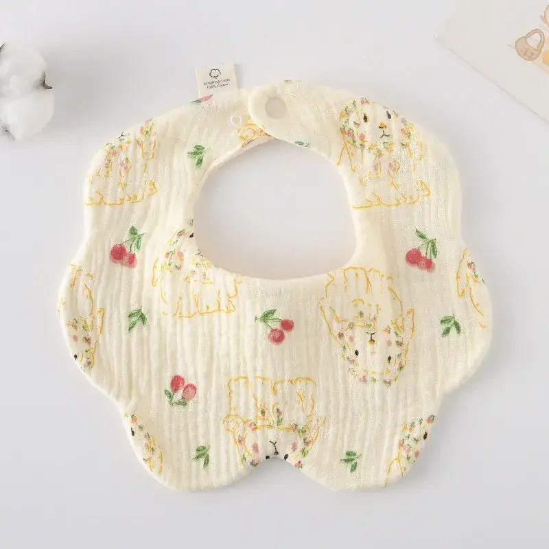 Pink Cotton Neonatal Spit Bag Baby Bib