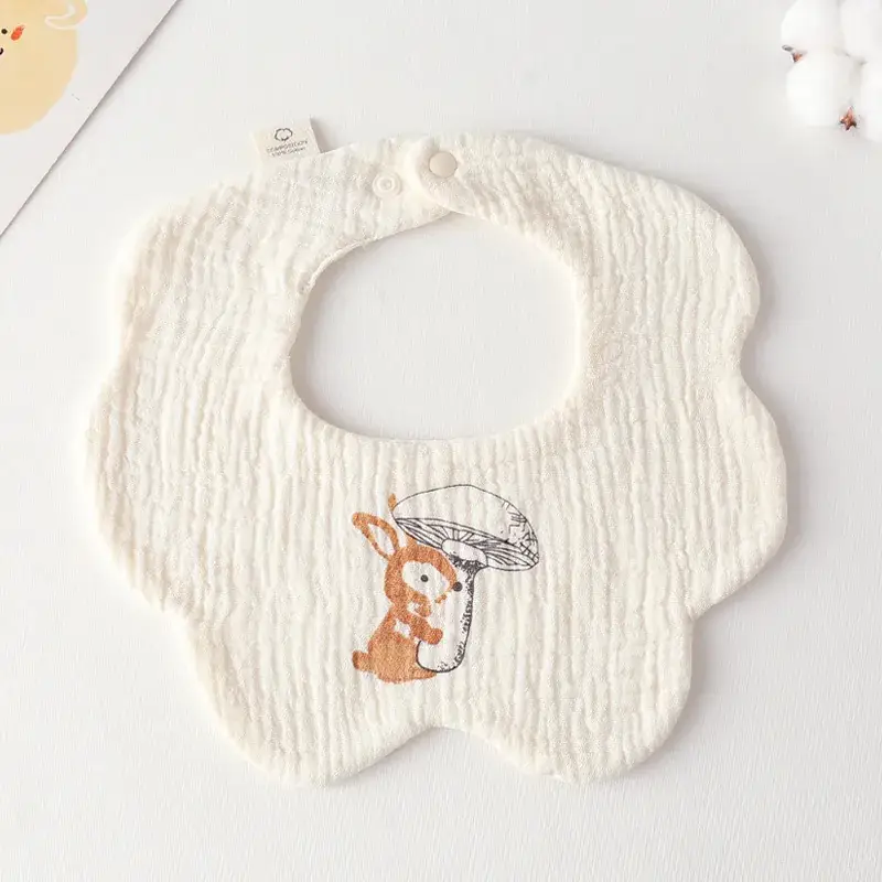 Pink Cotton Neonatal Spit Bag Baby Bib