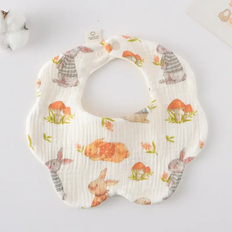 Pink Cotton Neonatal Spit Bag Baby Bib