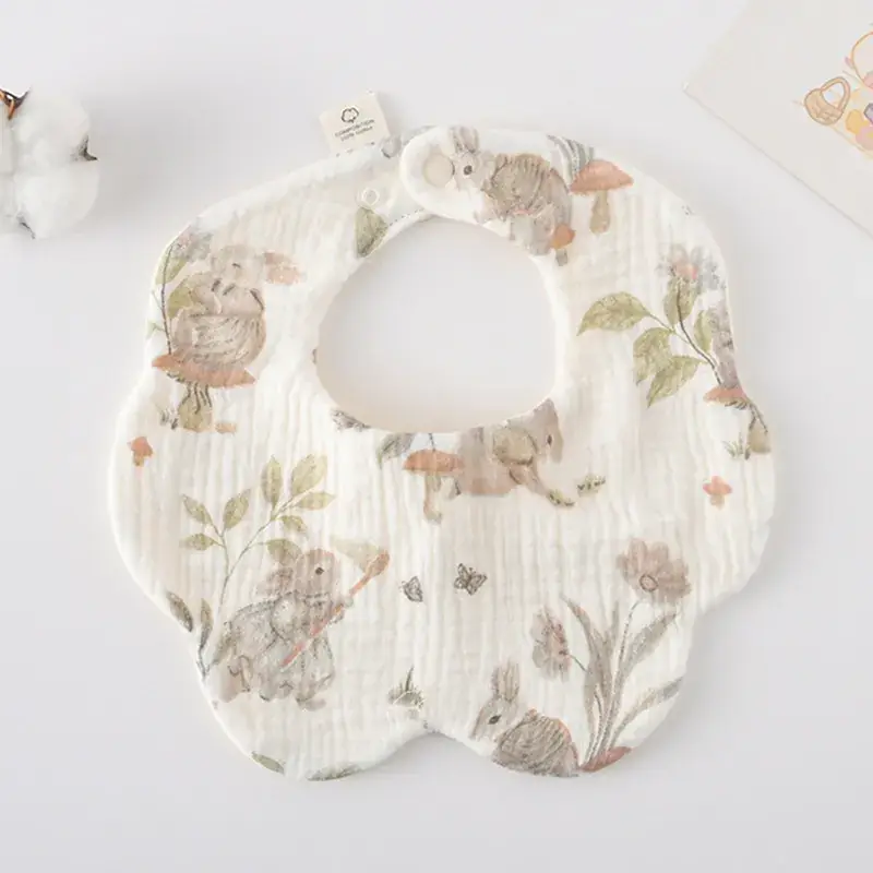 Pink Cotton Neonatal Spit Bag Baby Bib