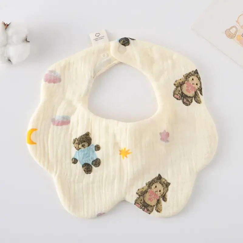 Pink Cotton Neonatal Spit Bag Baby Bib