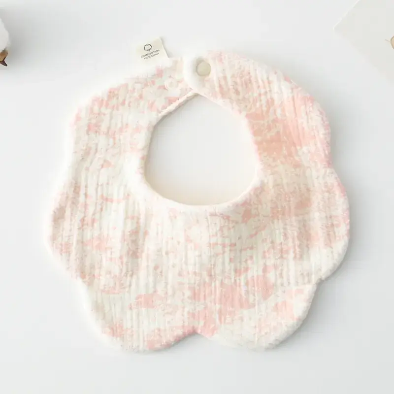 Pink Cotton Neonatal Spit Bag Baby Bib