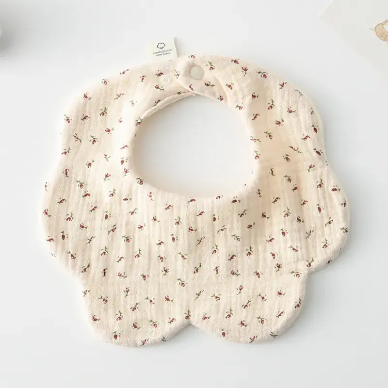 Pink Cotton Neonatal Spit Bag Baby Bib