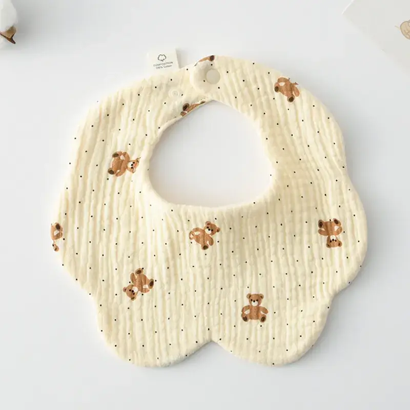 Pink Cotton Neonatal Spit Bag Baby Bib