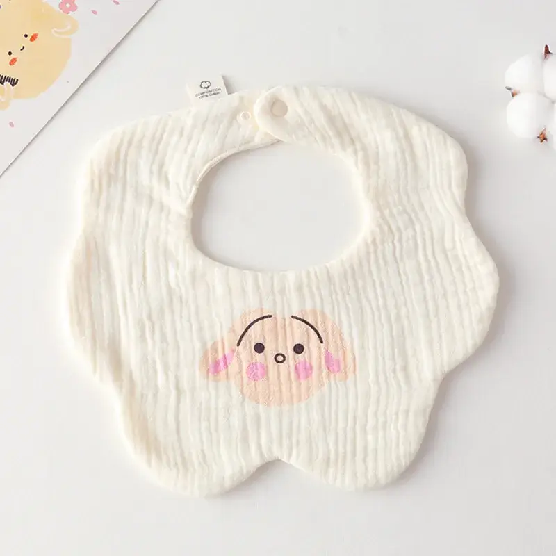 Pink Cotton Neonatal Spit Bag Baby Bib