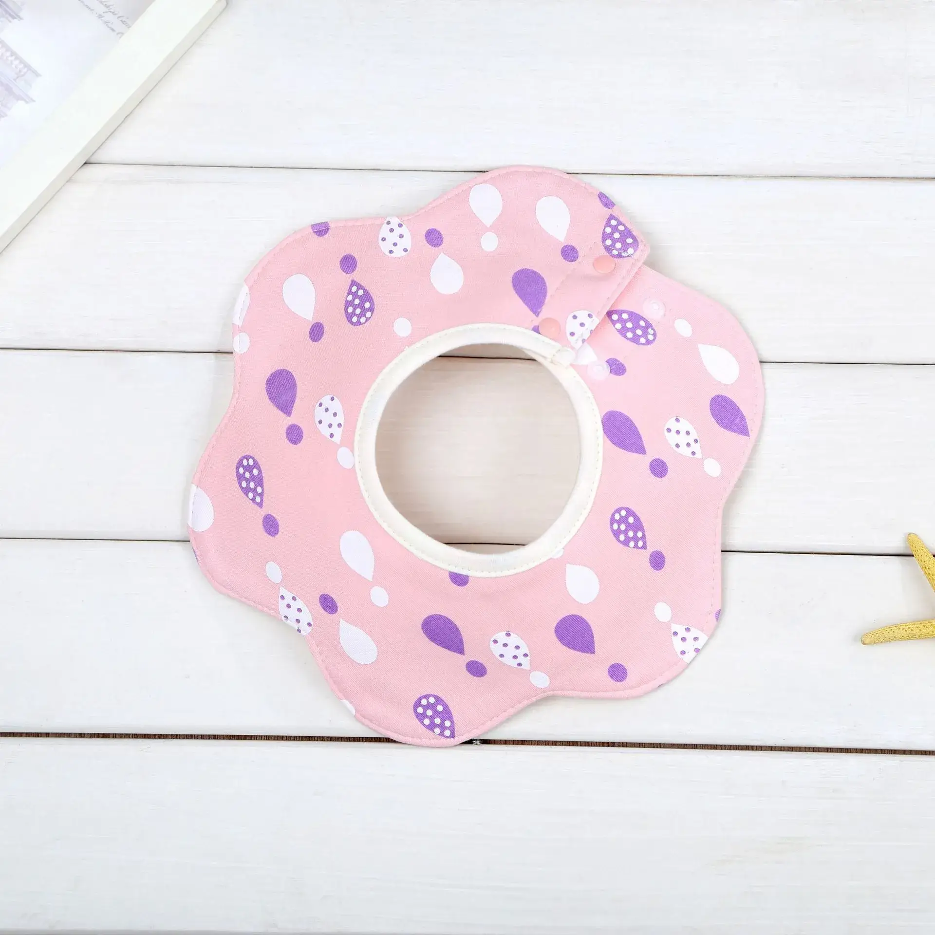 Pink Cotton Neonatal Spit Bag Baby Bib