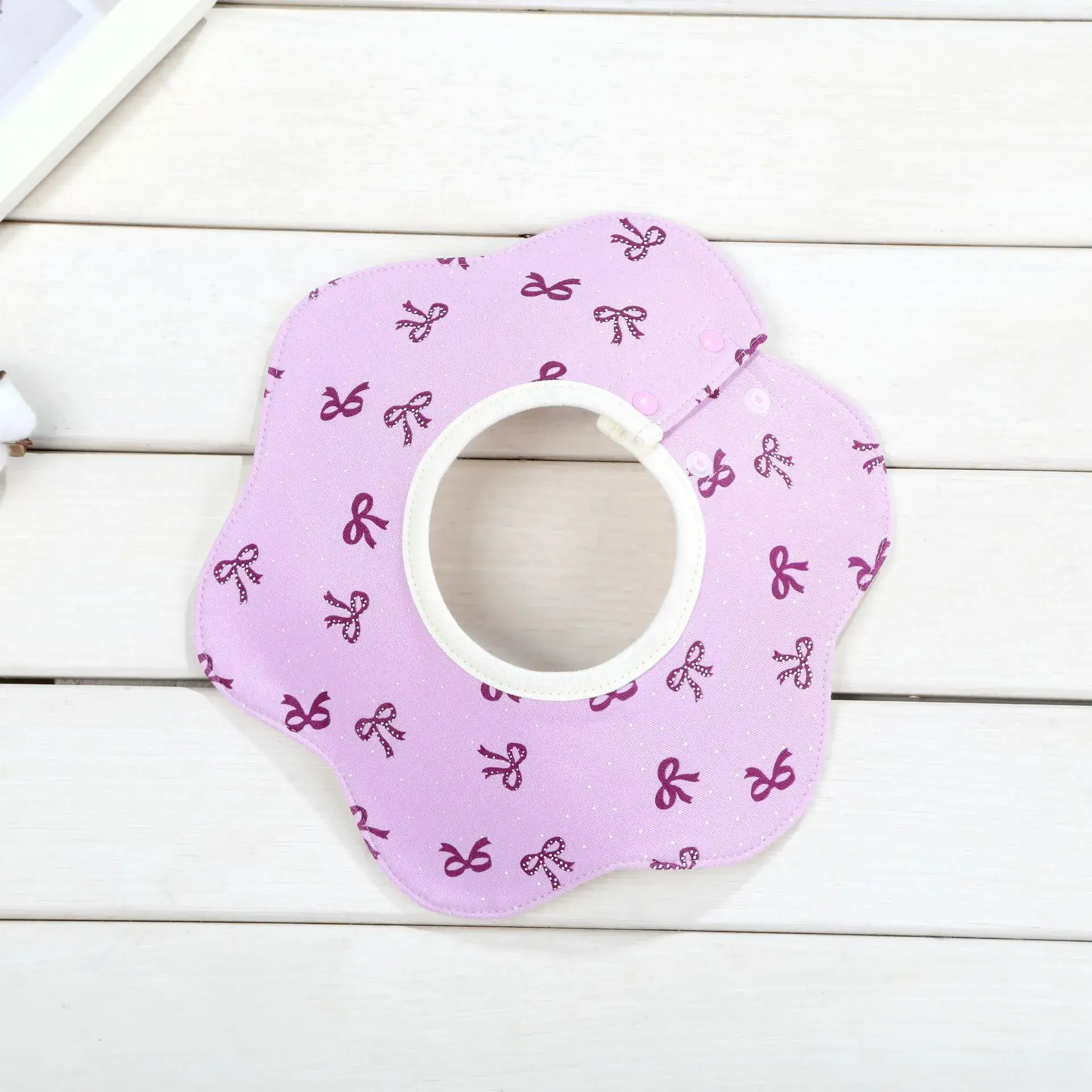 Pink Cotton Neonatal Spit Bag Baby Bib
