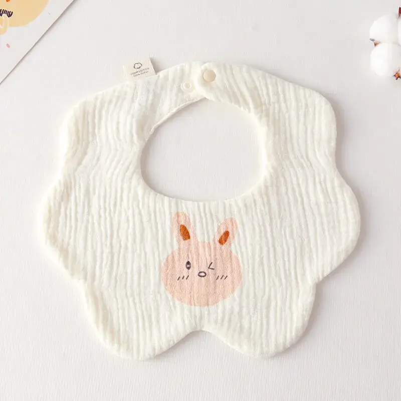 Pink Cotton Neonatal Spit Bag Baby Bib