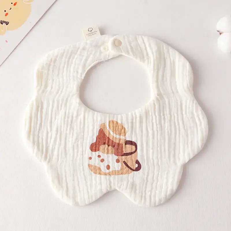 Pink Cotton Neonatal Spit Bag Baby Bib