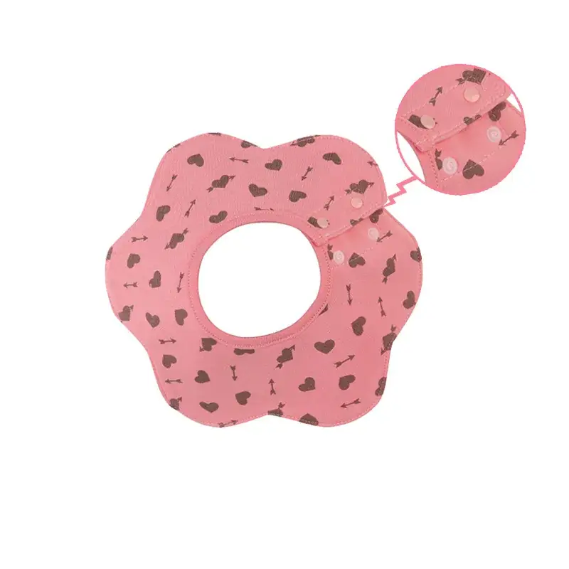 Pink Cotton Neonatal Spit Bag Baby Bib
