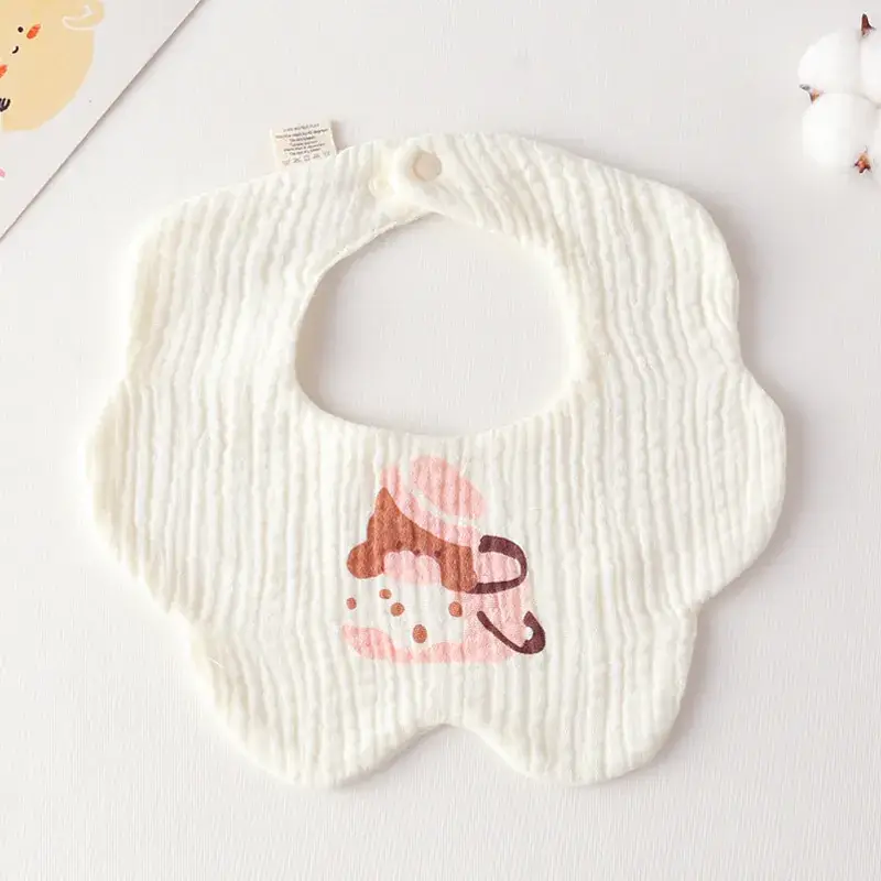 Pink Cotton Neonatal Spit Bag Baby Bib