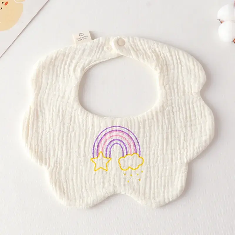 Pink Cotton Neonatal Spit Bag Baby Bib
