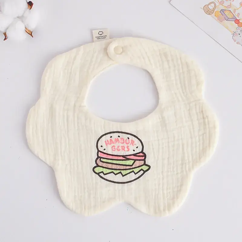 Pink Cotton Neonatal Spit Bag Baby Bib