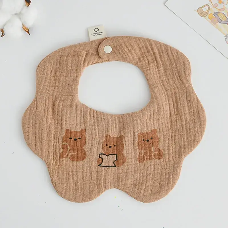 Pink Cotton Neonatal Spit Bag Baby Bib