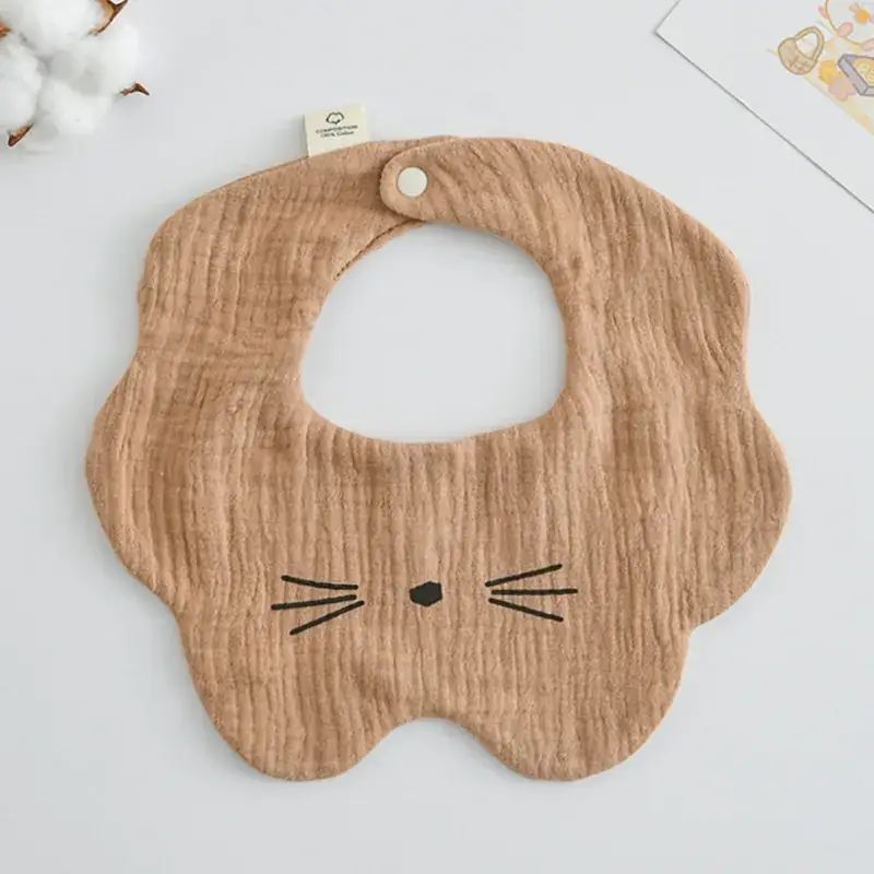 Pink Cotton Neonatal Spit Bag Baby Bib