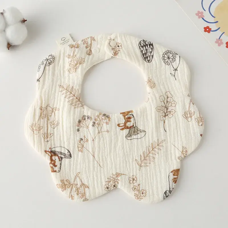 Pink Cotton Neonatal Spit Bag Baby Bib