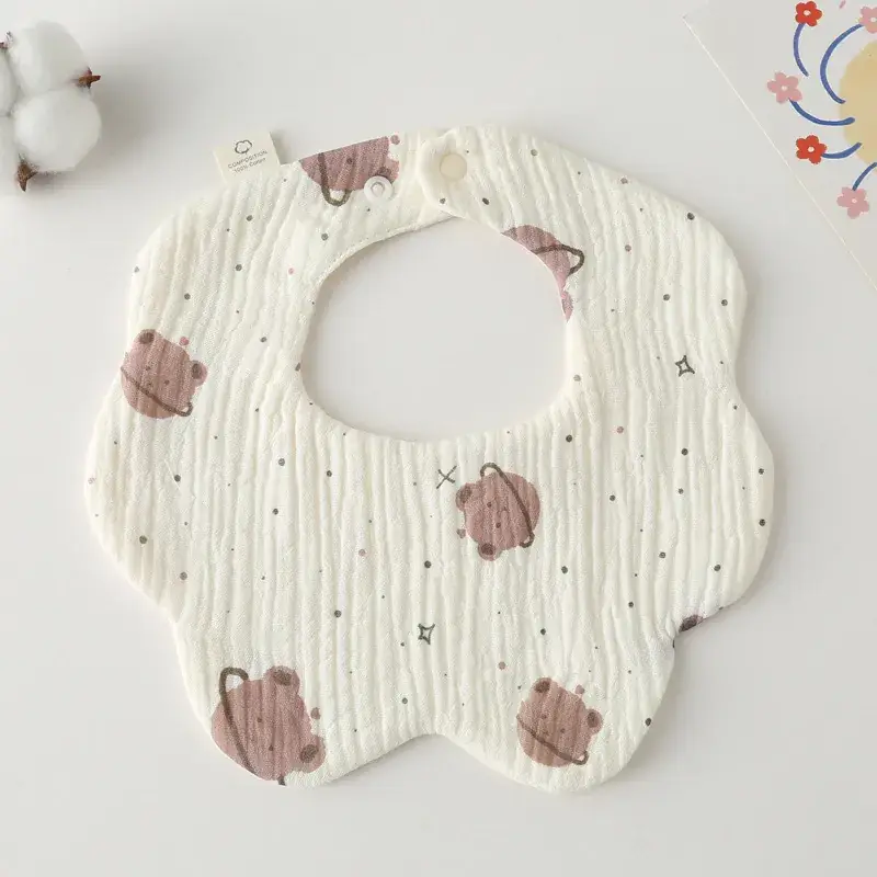 Pink Cotton Neonatal Spit Bag Baby Bib