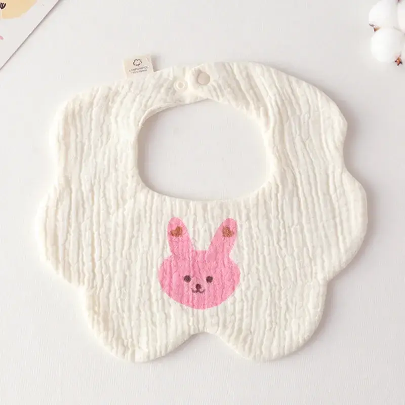 Pink Cotton Neonatal Spit Bag Baby Bib
