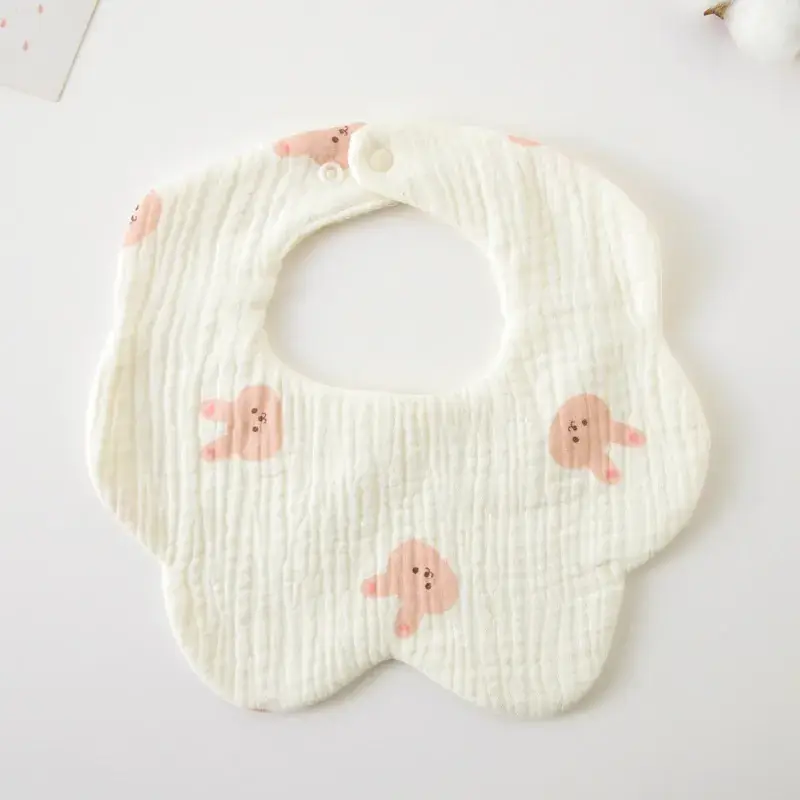 Pink Cotton Neonatal Spit Bag Baby Bib