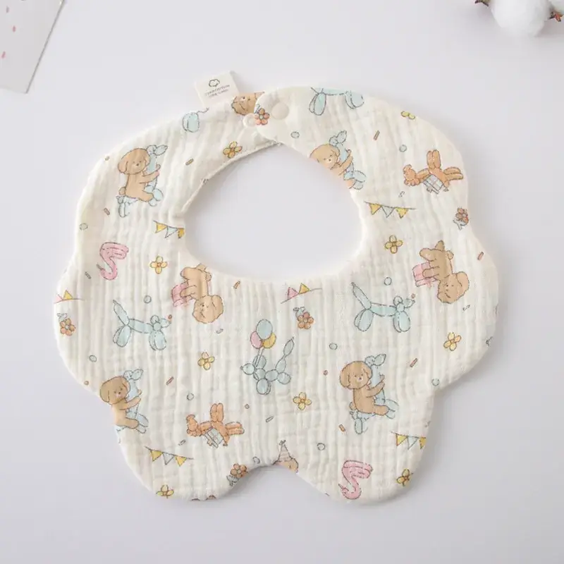 Pink Cotton Neonatal Spit Bag Baby Bib