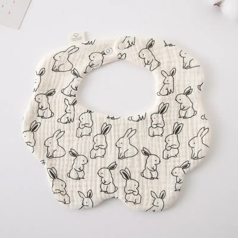 Pink Cotton Neonatal Spit Bag Baby Bib