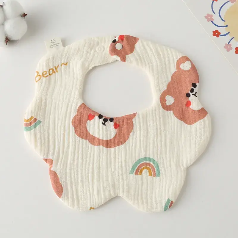 Pink Cotton Neonatal Spit Bag Baby Bib
