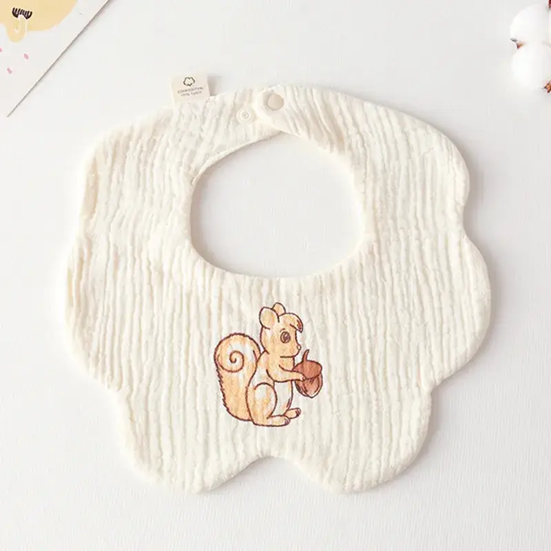Pink Cotton Neonatal Spit Bag Baby Bib