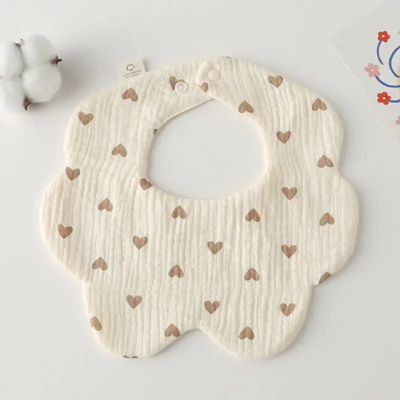 Pink Cotton Neonatal Spit Bag Baby Bib